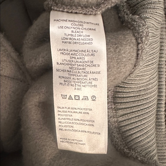 Free People Green Cozy Up Faux Fur Cardi in Crystal Kelp Olive Color Size M - Picture 9 of 10